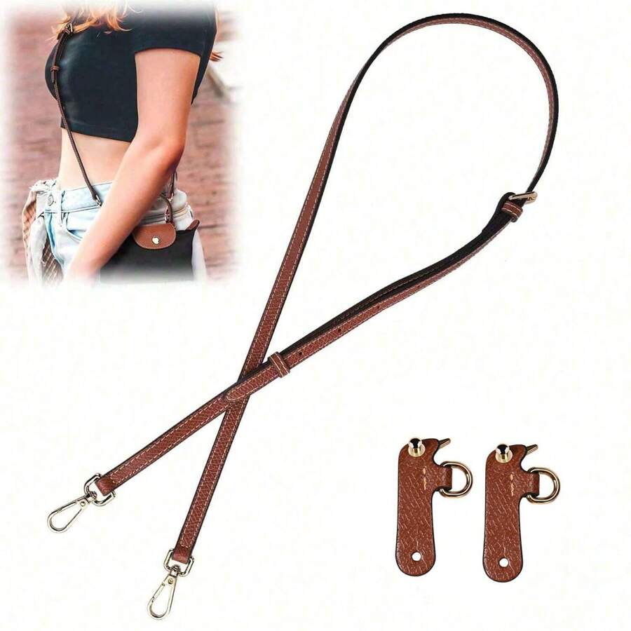 3Pcs/Set Microfiber Leather Purse Strap Replacement Crossbody Adjustable Shoulder Strap Punch-Free Mini Handbag With New Style Buckle Winter