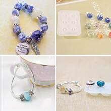 2pcs Resin Bead Mold Set, Round Bead Mold Diameter 5mm, For Making Resin Earrings, Bracelets And Jewelry, Epoxy Resin Craft Decorations, Includes 30pcs Mold Pads - Multicolor - View 6