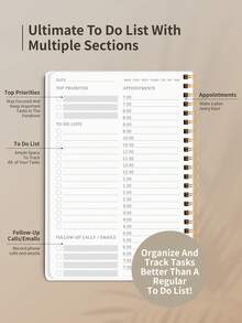 Sổ tay lập kế hoạch hàng ngày đơn giản không có ngày và danh sách việc cần làm Công việc: Lịch trình theo giờ - Terracotta - Sổ tay lập kế hoạch thẩm mỹ Nhiệm vụ cuộc sống - Lịch trình theo ngày và giờ, Sổ tay tổ chức Nhật ký - Nhiều màu - Xem 5