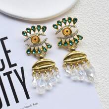 1pair Baroque Style Personalized Eye Shaped Earrings Suitable For Women's Daily Wear - Eye - View 15