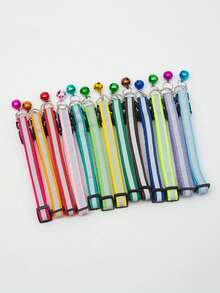 10 chiếc vòng cổ thú cưng có thể điều chỉnh có chuông và phản quang, thiết kế hình dấu chân dễ thương, an toàn cho mèo và chó - Nhiều màu - Xem 9