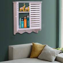 Eatssode Wall Cabinet 2-Tiers White Kitchen Wall Cabinets Cosmetic Medicine Cabinet Hanging Bathroom Cabinet Wall Cabinet, 37 X 20 X 40.8 Cm - 白色 - 查看 3