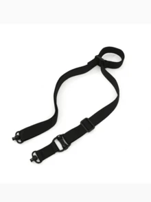 4-In-1 Tactical Sling, Tactical Belt, Multi-Functional Single & Dual Point Sling, Safety Lanyard, Hunting Gun Sling - Black - View 2
