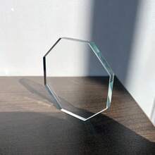 定制 1 件新家居桌面装饰摆件，温馨浪漫人造水晶透明八角形结婚周年生日礼物 - 無色 - 查看 5