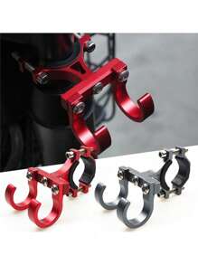 双金属电动滑板车挂钩 - 节省空间的自行车架，方便存放，坚固的管式衣架，方便的带扣挂钩，便携式设计，耐用的头盔架 - 兼容电动自行车和电动滑板车 - 彩色 - 查看 3