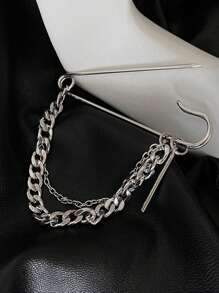 Ghim cài áo xích thời trang, Phụ kiện trang trí kim loại thời trang đường phố, Phụ kiện quần áo Unisex, Vừa vặn với vòng eo, Thích hợp làm quà tặng Giáng sinh, Năm mới, Ngày lễ tình nhân - Nhiều màu - Xem 14