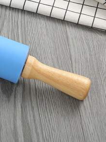 一、家用迷你硅胶擀面杖滚轴擀面杖不粘擀面烘焙 - 藍色 - 查看 1