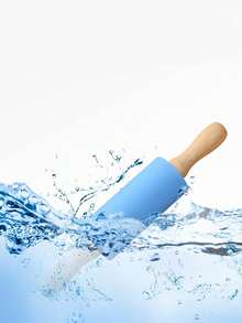 一、家用迷你硅胶擀面杖滚轴擀面杖不粘擀面烘焙 - 藍色 - 查看 2