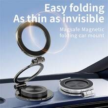 AmSengo 2024 热销折叠式磁性车载手机支架，磁性车载手机支架兼容 16、15、14、13、12，免提 - 彩色 - 查看 2