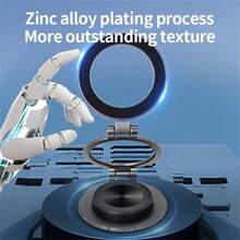 AmSengo 2024 热销折叠式磁性车载手机支架，磁性车载手机支架兼容 16、15、14、13、12，免提 - 彩色 - 查看 4