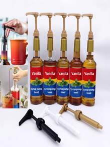 8cc 3pcs/5pcs Black/White/Gold Syrup Pumps, Syrup Pumps For 750ml/25.4oz Bottles, Syrup Pumps For Coffee Syrup Snow Cones, Creative Spice Bottle Pumps, Sauce Pump Dispensers, Pump Dispensers, Multi-Function Pump Dispensers For Oil Bottles, Kitchen Tools),No-Mess, Fixed Angle Design, Anti-Clog, Spill-Proof, Easy-Flow, Fits Multiple Brands - Torani, DaVinci, Skinny, Upouria, Holy Kakow, And 1883