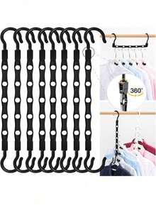 1-3个装皮带挂钩衣柜皮带收纳架360°旋转节省空间可挂胸罩、背心、领带、围巾、钱包创意可旋转多功能六爪挂钩，适用于万圣节、圣诞节、感恩节派对 - 彩色 - 查看 3