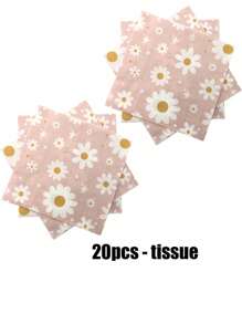 68件套，一次性餐具，粉色花朵主题一次性纸盘，蛋糕盘，派对盘，生日盘，材质，适用于生日派对、促销活动、聚会、野餐、露营、烧烤等场合。 - 彩色 - 查看 9