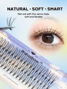 60 Clusters D Curl Luxurious 3D-9D Premade Wispy Spike Lashes - Fluffy, Pointy Base Russian Volume Cluster Eyelash Extensions For A Dramatic Look - D - View 4