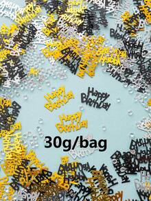 15g/30g/50g 亚克力钻石生日派对装饰纸屑，派对桌上撒纸屑，生日派对装饰，生日礼物装饰，生日派对纸屑 - 彩色 - 查看 21