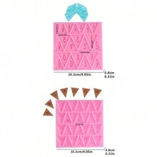 1pc Triangular Capital Letter Silicone Mold For Fondant Chocolate Decoration, DIY Baking Mold - Multicolor - View 4