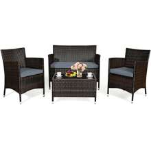 Outdoor Table & Chair Sets - Grey - View 7