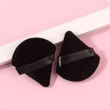 2/5 件装新款植绒三角植绒粉扑，亮色双面植绒，不扎人 - 彩色 - 查看 8