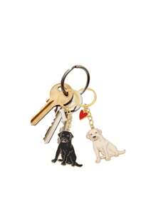 Cute And Charming Labrador Pendant, Puppy, Bone And Heart Pendant, Bag Pendant For Couples And Pet Enthusiasts, Keychain Accessories, Valentine's Day Gift, New Year's Gift, Graduation Gift, Best Friend Gift, Friend Anniversary Gift - Multicolor - View 4