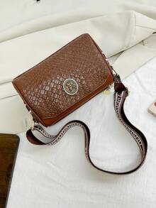 时尚百搭复古便携女士单肩包 - 棕色 - 查看 6