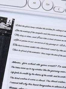 36 miếng dán trang trí nghệ thuật viết tay cổ điển PET chống thấm nước, Bộ sưu tập Feiyu Dream, Dùng để làm ảnh ghép cho album sổ lưu niệm Junk Diary - Nhiều màu - Xem 9