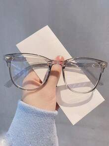 Glazzy 1pc Unisex Stud Glasses Clear Glasses AccessoriesAntiAnd For Computer Reading Gaming TV Phones,Anti Eyestrain,Clear Lens Eye Protection Glasses Accessories For Women - Multicolor - View 6