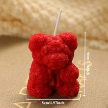 1 件玫瑰熊形香薰蜡烛，高档，手工香薰礼物，氛围，蜡烛创意手工礼物，房间装饰，礼物 - 彩色 - 查看 11