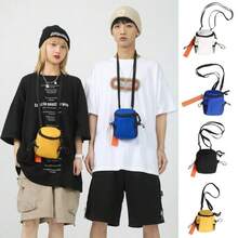 男士单肩包迷你手机袋时尚斜挎包新款百搭尼龙面料休闲设计情侣款中国新年情人节礼物春夏假期旅行 - 彩色 - 查看 11