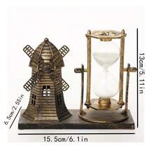 1 đồ trang trí cổ điển sáng tạo, đồ trang trí văn phòng, ngọn hải đăng đồng hồ cát cối xay gió bằng sắt trang trí nghệ thuật - Nhiều màu - Xem 5