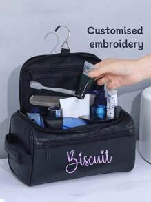 Dostosowana spersonalizowana haftowana duża pojemność wodoodporna damska kosmetyczka kosmetyki łazienka torba do golenia męska podróż biznesowa torebka dojazdy podróżne przenośne przechowywanie kosmetyki kosmetyczka