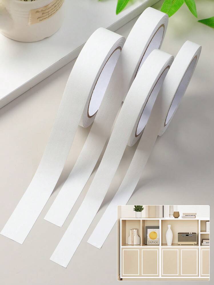 10m/Roll Multiple Widths Skin-Like/Smooth Edge Beauty Line With Self-Adhesive Back, For Renovation, Edge Wrapping, Backdrop Decorative Strip In Solid Colors Of White/Yellow/Green/Blue/Black/Gold, Suitable For Wall Cracks, Furniture Cabinet Doors, Gaps Covering, Edge Sealing Tape, Stickers, Wall Decal, Vinyl Decal For Home Decorations, Spring Decoration Items Refresh Your Home, Festival Decoration Stickers Gifts Birthday Graduation - Multicolor - View 65