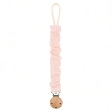 1pc Baby Infant Crinkly Fabric Stylish Print Pacifier Clip And Wooden 3-Slot Pacifier Holder, For Daily Use - Multicolor - View 14