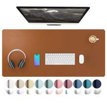 1 件 FATES 键盘腕托记忆泡沫、桌垫、鼠标垫、防水 PVC 皮革桌保护垫、超薄大号桌面吸墨纸、易清洁笔记本电脑桌书写垫，适用于办公室工作/家庭/装饰