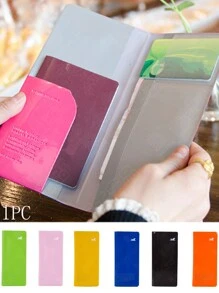 1PC Multi Slot Passport Bag Multifunctional Cover Protective Cover ID Holder Bag Mini Wallet Card Wallet Passport Holder For Women For Men Wallet Purse Wallet - Multicolor - View 2