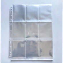 50 个/包 900 个口袋 A4 11 孔活页夹补充袋，通用 3 英寸收集书袋，9 格双面明信片卡片夹，返校，返校，学校用品