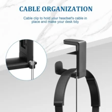 免钻桌夹挂钩耳机支架 360 度旋转耳机支架杂项收纳悬挂 - 均碼 - 查看 5