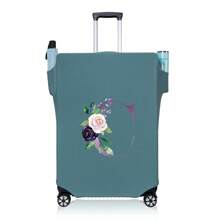 行李箱罩旅行箱罩适用于 18 至 32 英寸行李箱保护套男女户外度假旅行必备配件涤纶行李箱弹力防尘罩时尚首字母姓名 A 至 Z 字母印花 - 藍-圖案 1 - 查看 48