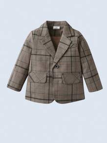 3pcs Young Boys Gentleman Suit Set: Long Sleeve Shirt With Bowknot , Blazer Jacket, And Trousers, Fashion Formal Outfit For Birthday Party, Wedding, Anniversary - 卡其色 - 查看 6