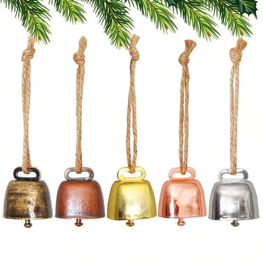 Đồ trang trí chuông Giáng sinh, chuông kim loại nhiều màu để trang trí ngày lễ Quà tặng tốt nhất - Nhiều màu - Xem 1