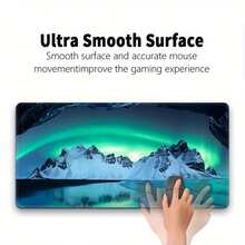 1 件风景冰山和绿色极光鼠标垫游戏鼠标垫多尺寸键盘桌垫橡胶防滑办公鼠标垫办公桌配件键盘桌垫适用于学校办公室礼物送给朋友和家人 - 多色 - 查看 7