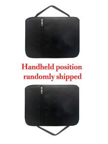 1 件圣经袋，首字母印刷 A-Z，圣经封面，圣经架，便携整理袋，带拉链和口袋，适用于标准尺寸圣经袋，用于圣经学习，圣经封面，花卉圣经盒，带手柄圣经袋，非常适合成人女性男性圣经学习（黑色）（拉链位置随机） - 黑色 - 查看 11