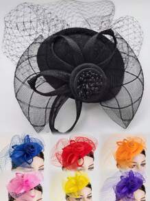 HITYfascinator 1 حبة مزين شعر كليب بفيونكة من البوليستر، ملائمة لكافة المواسم