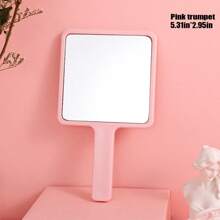 1pc Minimalist Handheld Makeup Mirror, Black Handle, Stylish Design,Makeup,Cheap,Room Decor,Vanity,Travel,Bedroom,Makeup Accessories,Mirror,Vanity Mirror,Mini Mirror,Compact Mirror,Mirror Small,Hand Mirror - Multicolor - View 12