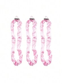 3 件套可调节头带，耐用且高弹性发带，DIY 发带不伤头发，仿真丝发圈，橡皮筋 - 彩色 - 查看 15