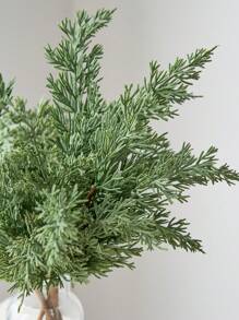 1 件人造松树叶树枝真实触感假绿叶松枝仿茎适用于 DIY 花环花环装饰和家庭花园装饰、情人节、生日毕业礼物 - 綠色 - 查看 9