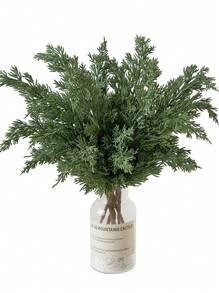 1 件人造松树叶树枝真实触感假绿叶松枝仿茎适用于 DIY 花环花环装饰和家庭花园装饰、情人节、生日毕业礼物 - 綠色 - 查看 4