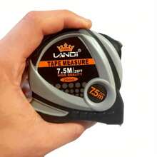 1 件 5M/3M/7.5M 双刻度伸缩尺，带软垫手柄，适用于切割、设计、测量和各种场合。黄色卷尺清晰耐磨，不会伤手。卷尺