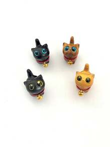 Affascinante figurina di gattino in legno - decorazione per la casa in legno lavorato a mano, idea regalo perfetta Figurina di gatto Accessori per gatti