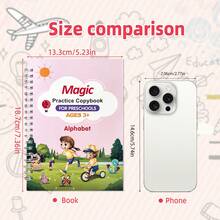 Bộ 4 quyển vở bài tập giáo dục sớm cho trẻ em, bao gồm bảng chữ cái tiếng Anh, từ ngữ, số, phép cộng và trừ, vẽ, kèm 1 bút bi, 4 bút thay thế và bút màu ngẫu nhiên - Quà tặng cho trẻ em vào dịp Giáng sinh, Lễ tạ ơn, Năm mới - Nhiều màu - Xem 2