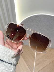 1 Pair/2-3 Pairs Women's Korean Style Leopard Print Aviator Glasses- Suitable For Back To School, Beach Vacation, Music Festivals, Streetwear And Daily Outfit | Fashion Accessory - 彩色 - 查看 18